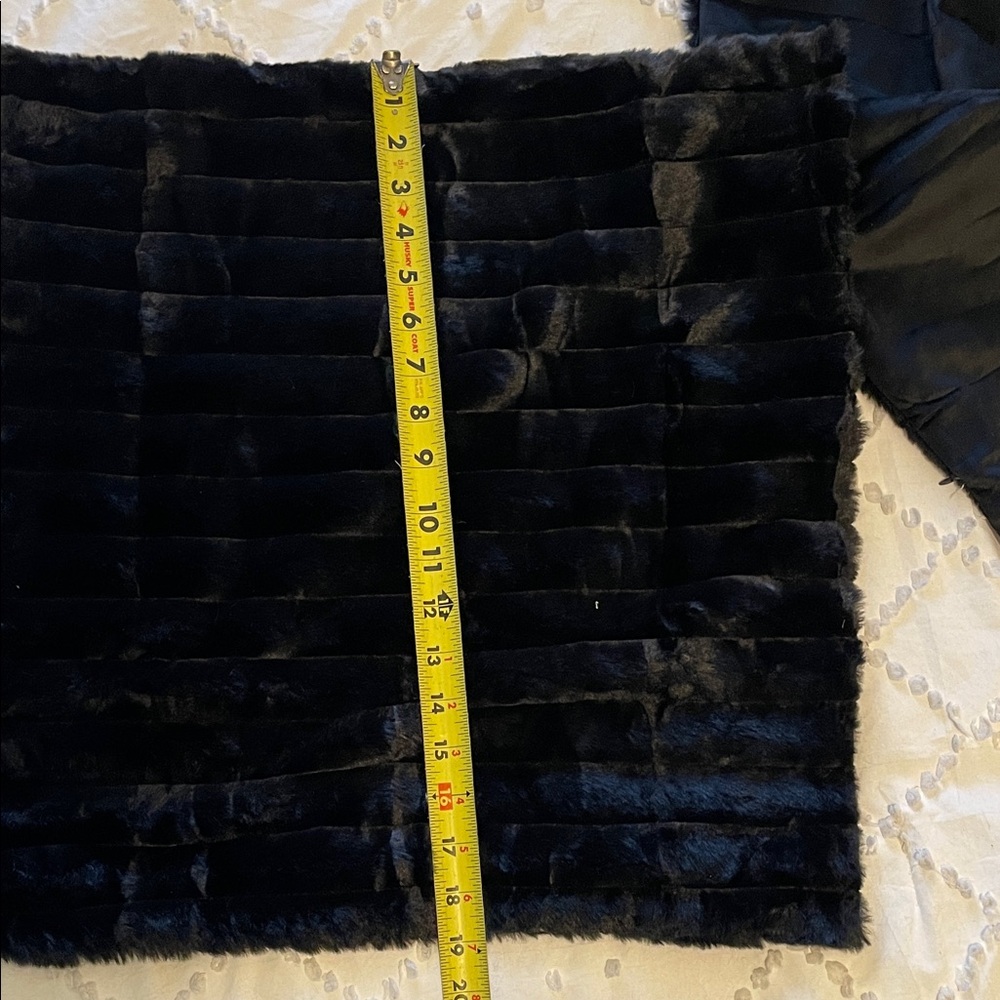 Black Faux Fur Throw Pillows new set of 2 - Picture 6 of 6
